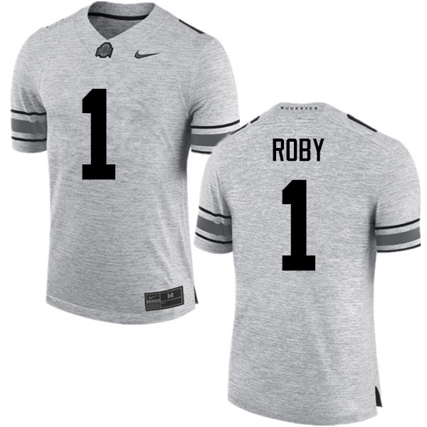 Ohio State Buckeyes #1 Bradley Roby Men Stitched Jersey Gray OSU60965